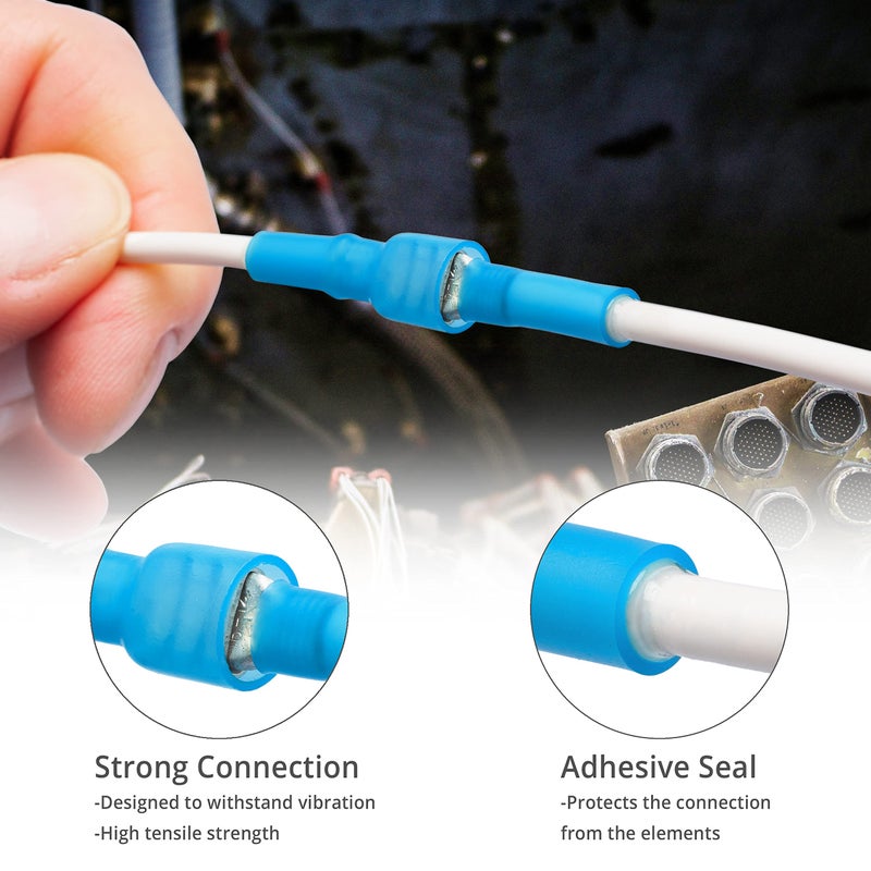 Wirefy Spade Connector Kit - Male and Female Spade Wire Connectors Kit - Quick Disconnect Electrical Terminal Connectors - 22-10 Gauge - 250 PCS - Image 4